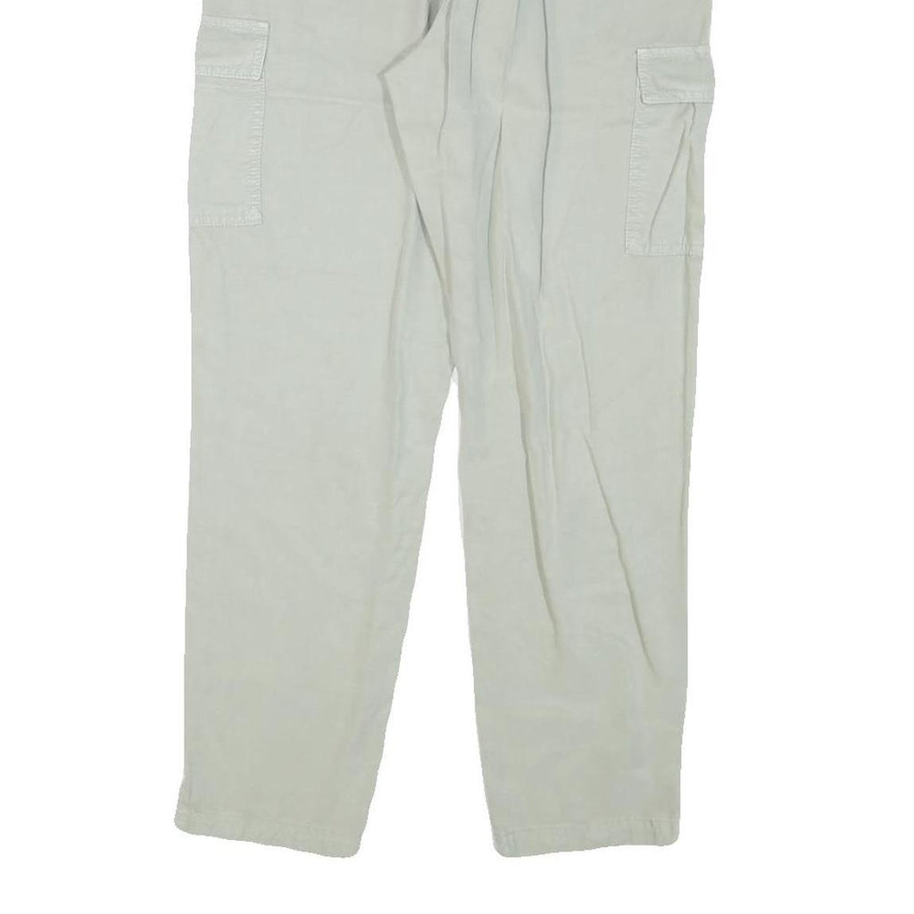 CLOCKHOUSE Womens Cotton Blend Beige Relaxed Cargo Trousers W28 L28 Drawstring