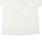 DISNEY Mens White Mickey Mouse Graphic T-Shirt One Size Short Sleeve Crew Neck