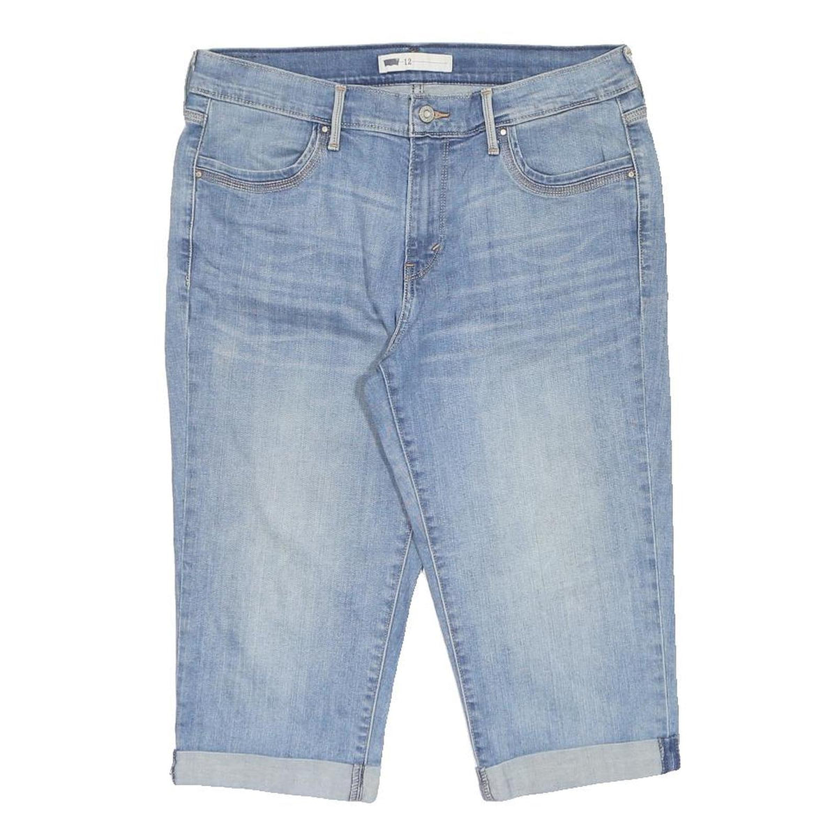 LEVIS Mens Shorts Blue Denim Casual M W32 Classic Cotton Blend Cuffed