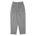 SOKO Lined Womens Wool Blend Black White Relaxed Straight Trousers W27 L30