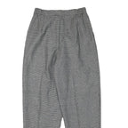 SOKO Lined Womens Wool Blend Black White Relaxed Straight Trousers W27 L30