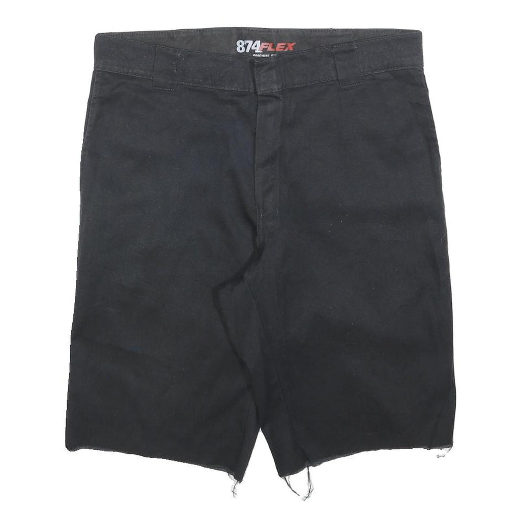 DICKIES Mens Black Casual Shorts L W36 Cotton Blend Relaxed Fit Workwear