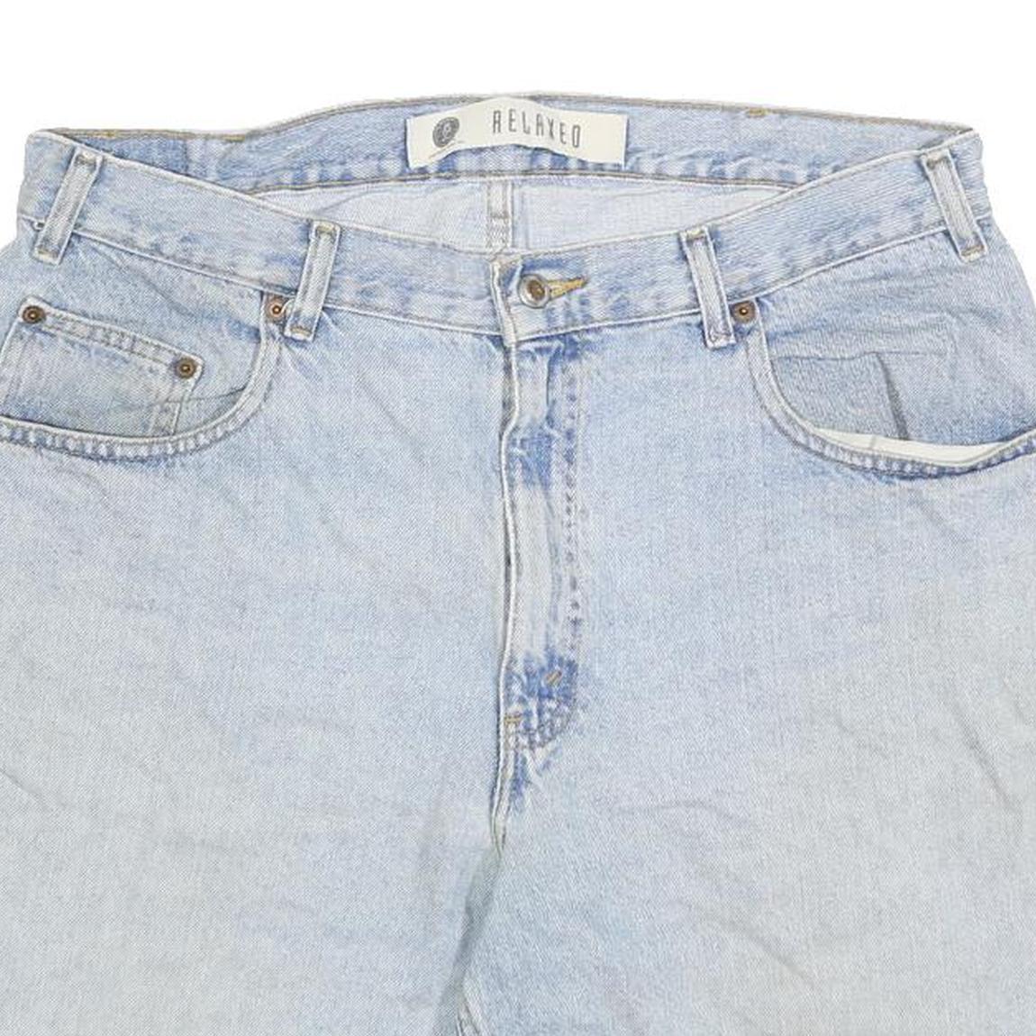 ARIZONA JEAN COMPANY Mens Shorts Blue Casual L W36 Cotton Blend Relaxed Fit