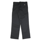 DICKIES Mens Polyester Blend Black Classic Straight Trousers W31 L30 Workwear