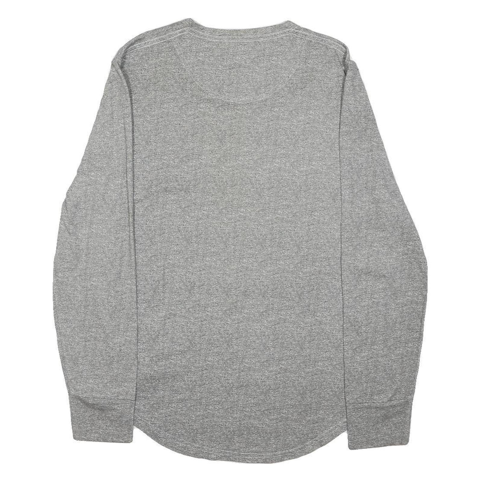 HOLLISTER Womens Grey Long Sleeve Crew Neck T-Shirt S Cotton Blend Casual