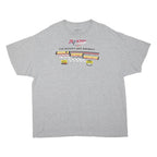 NASCAR Mens Grey Double Header Weekend Graphic T-Shirt 2XL Short Sleeve Crew