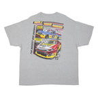 NASCAR Mens Grey Double Header Weekend Graphic T-Shirt 2XL Short Sleeve Crew