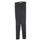 LEVI'S Womens Black Slim Skinny Denim W25 L32 Zip Cotton Blend Stretch Jeans