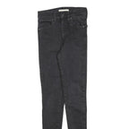LEVI'S Womens Black Slim Skinny Denim W25 L32 Zip Cotton Blend Stretch Jeans