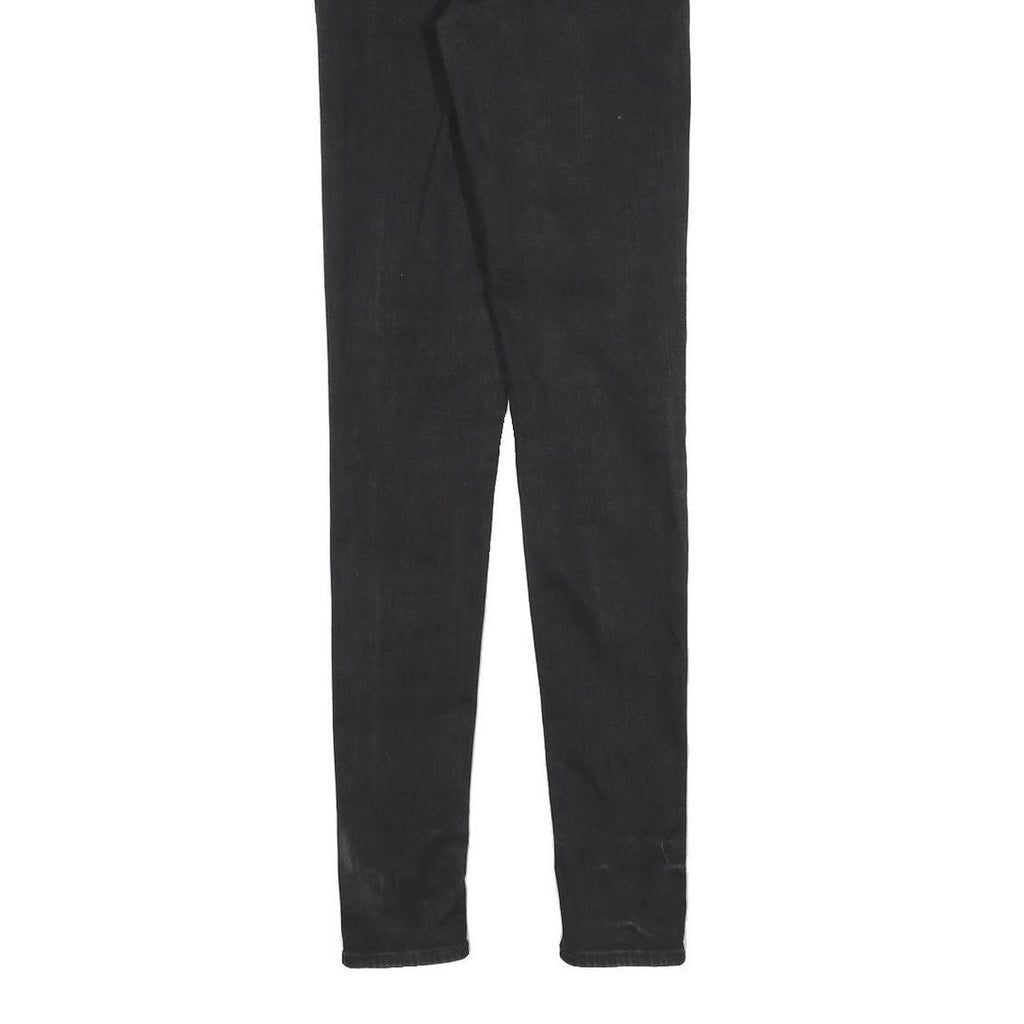 LEVI'S Womens Black Slim Skinny Denim W25 L32 Zip Cotton Blend Stretch Jeans