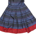 ARMANI EXCHANGE Womens Blue & Red Sleeveless Day Dress Polyester UK 8 Pleated