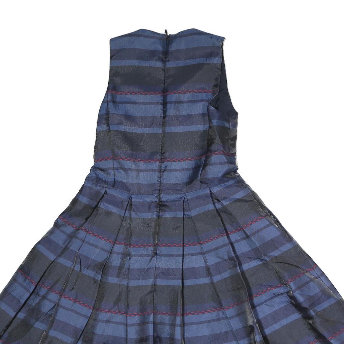 ARMANI EXCHANGE Womens Blue & Red Sleeveless Day Dress Polyester UK 8 Pleated