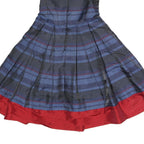 ARMANI EXCHANGE Womens Blue & Red Sleeveless Day Dress Polyester UK 8 Pleated