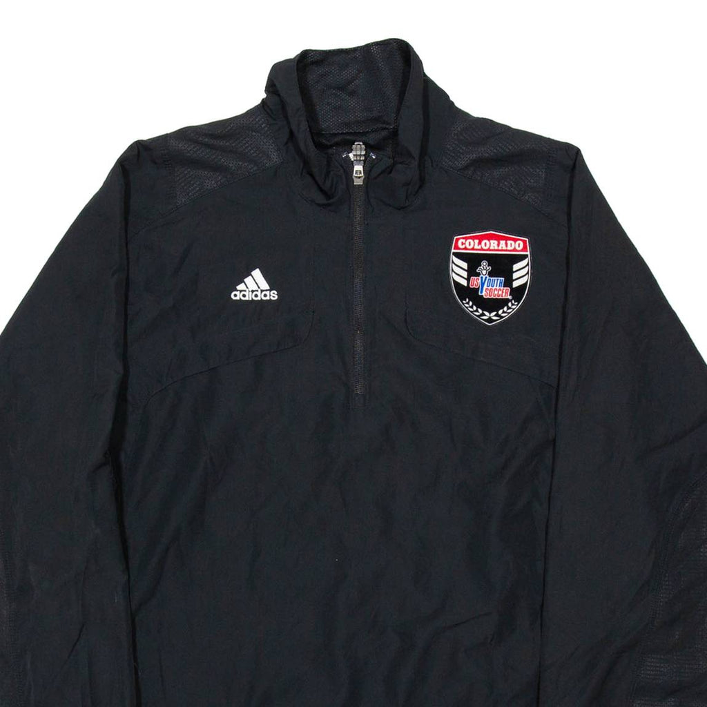 ADIDAS Colorado Youth Soccer Mens Anorak Jacket Black USA M