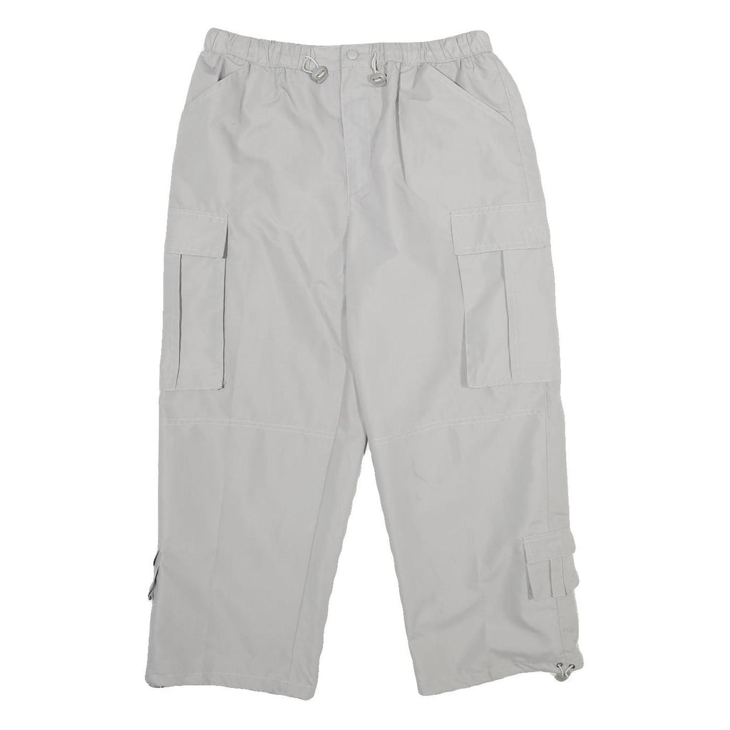 T-TRAXX Womens Polyester Light Grey Cargo Regular Fit Trousers W32 L26 Casual