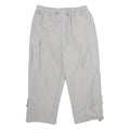 T-TRAXX Womens Polyester Light Grey Cargo Regular Fit Trousers W32 L26 Casual