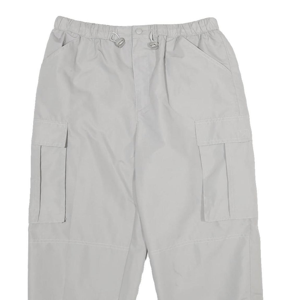 T-TRAXX Womens Polyester Light Grey Cargo Regular Fit Trousers W32 L26 Casual