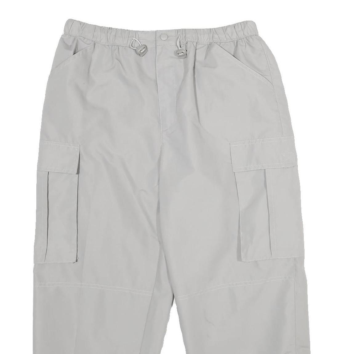 T-TRAXX Womens Polyester Light Grey Cargo Regular Fit Trousers W32 L26 Casual