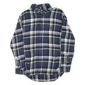 CHAPS Mens Blue & Black Check Shirt L Button Down Long Sleeve Cotton