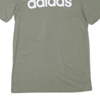 ADIDAS Mens Green Crew Neck Short Sleeve Graphic T-Shirt S Cotton Blend Logo