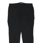 CHICOREE WITH LOVE Womens Cotton Blend Black Relaxed Cargo Trousers W36 L30