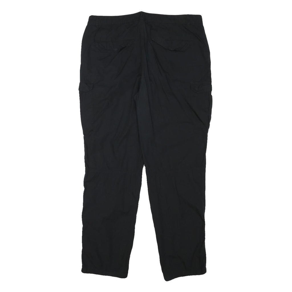 CHICOREE WITH LOVE Womens Cotton Blend Black Relaxed Cargo Trousers W36 L30