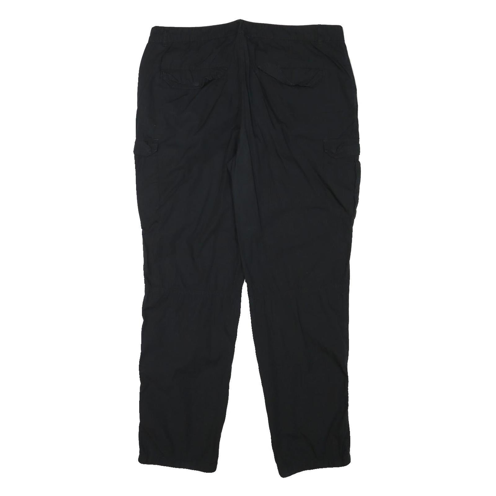 CHICOREE WITH LOVE Womens Cotton Blend Black Relaxed Cargo Trousers W36 L30