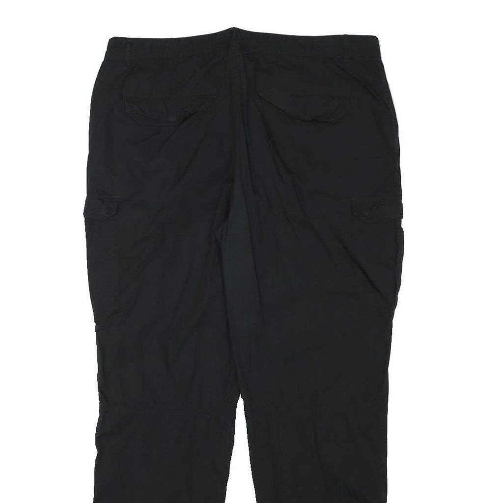 CHICOREE WITH LOVE Womens Cotton Blend Black Relaxed Cargo Trousers W36 L30