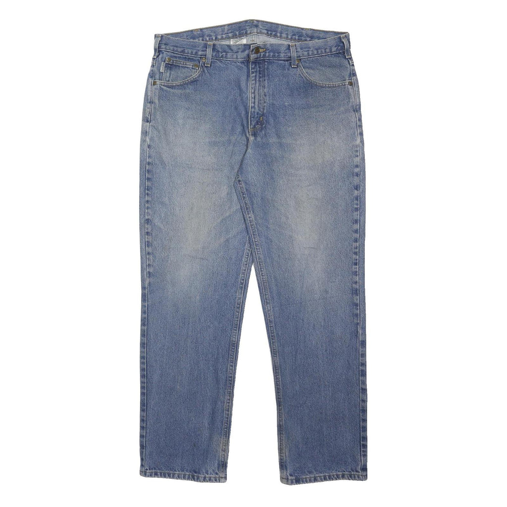 CARHARTT Mens Jeans Blue Loose Straight Denim Medium W40 L34 Workwear Durable
