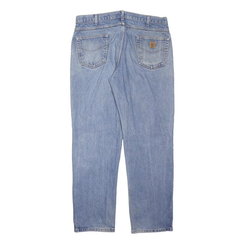 CARHARTT Mens Jeans Blue Loose Straight Denim Medium W40 L34 Workwear Durable