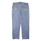 CARHARTT Mens Jeans Blue Loose Straight Denim Medium W40 L34 Workwear Durable