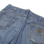 CARHARTT Mens Jeans Blue Loose Straight Denim Medium W40 L34 Workwear Durable