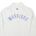 FANATICS Mens White Golden State Warriors Zip Jacket S Cotton Blend Team Logo