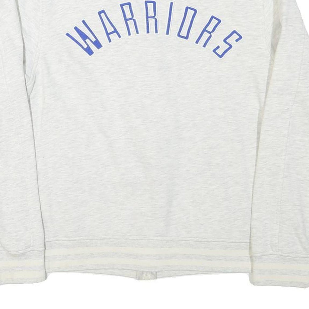 FANATICS Mens White Golden State Warriors Zip Jacket S Cotton Blend Team Logo
