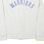 FANATICS Mens White Golden State Warriors Zip Jacket S Cotton Blend Team Logo