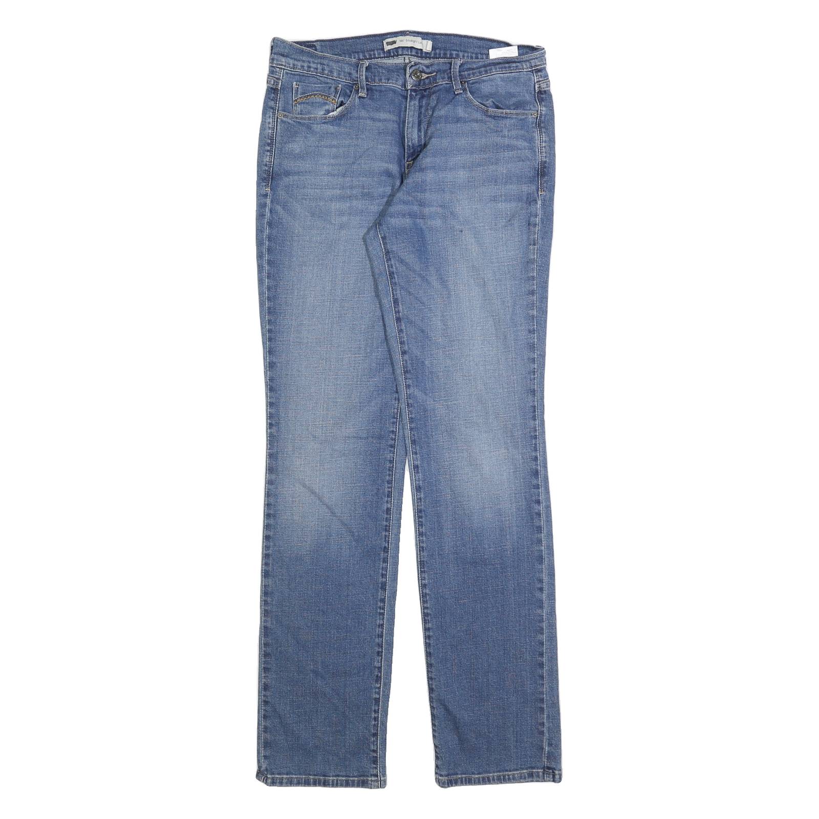 LEVI'S 505 Womens Jeans Blue Regular Straight Denim Medium W29 L34 Classic Fit