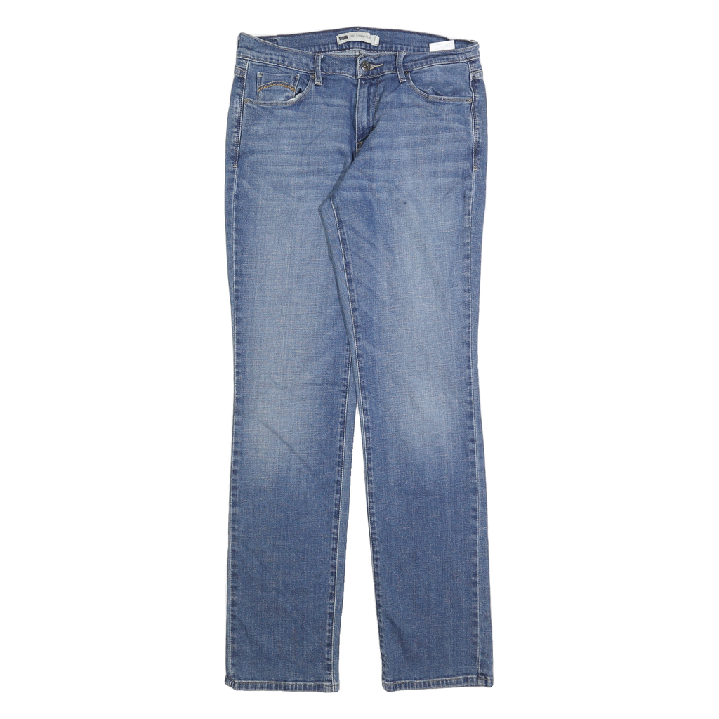 LEVI'S 505 Womens Jeans Blue Regular Straight Denim Medium W29 L34 Classic Fit