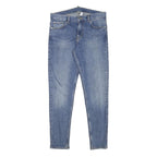 WEEKDAY Mens Slim Blue Denim Light W32 L29 Jeans Cotton Blend Zip Casual Wear