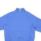 ADIDAS Mens Blue Nylon Track Jacket L Short Sleeve Polo Style Zip Athletic