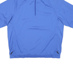 ADIDAS Mens Blue Nylon Track Jacket L Short Sleeve Polo Style Zip Athletic