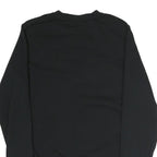 NIKE Mens Black Crew Neck Sweatshirt M Cotton Comfort Casual Pullover