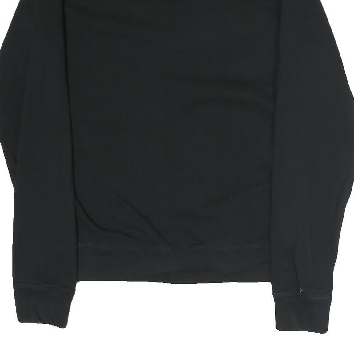 NIKE Mens Black Crew Neck Sweatshirt M Cotton Comfort Casual Pullover