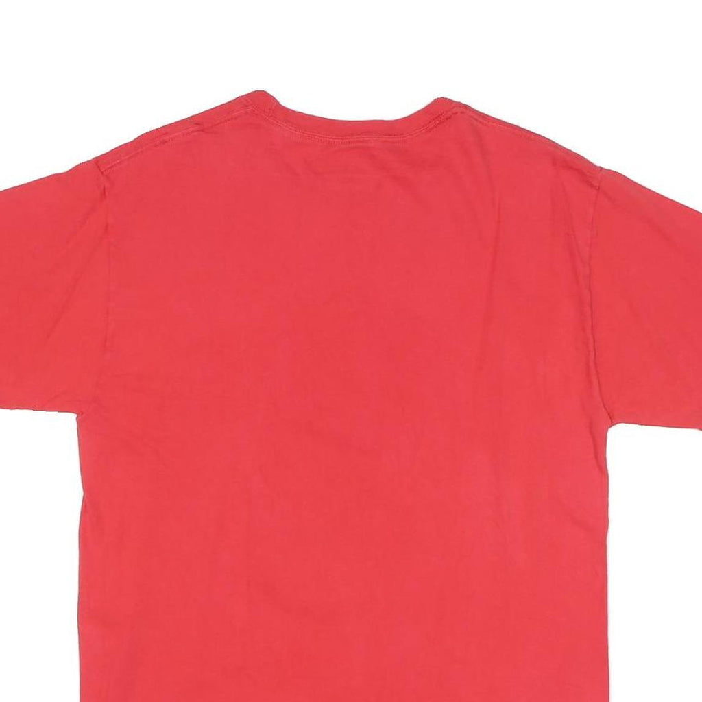 CHAMPION Mens Red Wisconsin Graphic T-Shirt M Short Sleeve Crew Neck Cotton