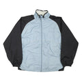 CHAMPION Womens Blue & Black Lightweight Nylon Track Jacket L Zip Plain