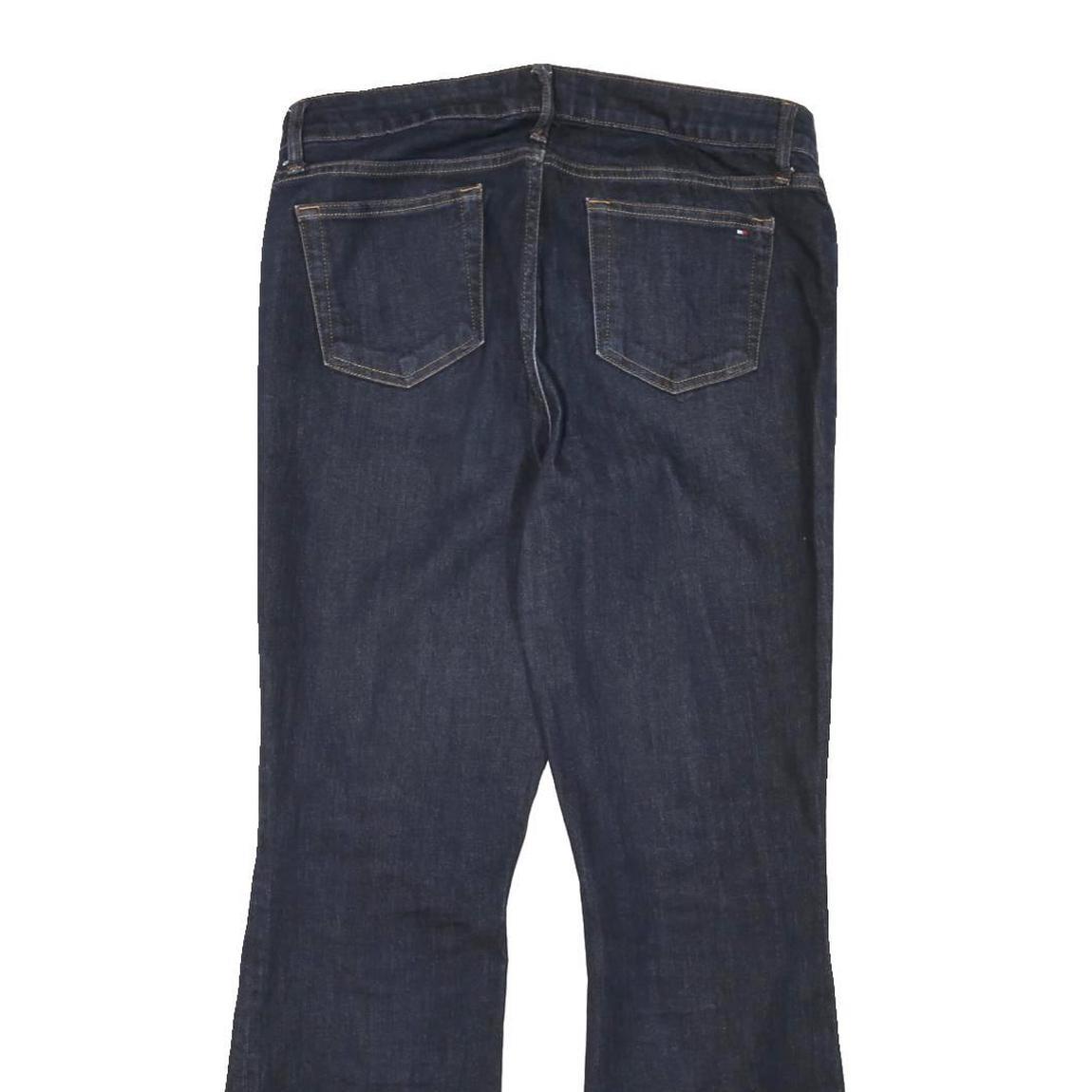 TOMMY HILFIGER Womens Jeans Blue Regular Flared Denim Dark W32 L29 Stylish