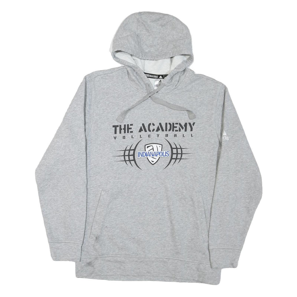 ADIDAS Mens Grey The Academy Volleyball Indianapolis Hoodie M Cotton Blend