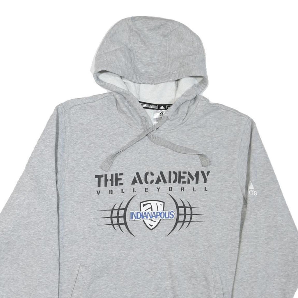 ADIDAS Mens Grey The Academy Volleyball Indianapolis Hoodie M Cotton Blend