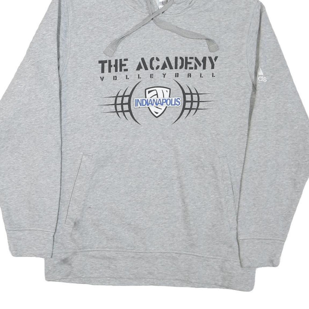 ADIDAS Mens Grey The Academy Volleyball Indianapolis Hoodie M Cotton Blend
