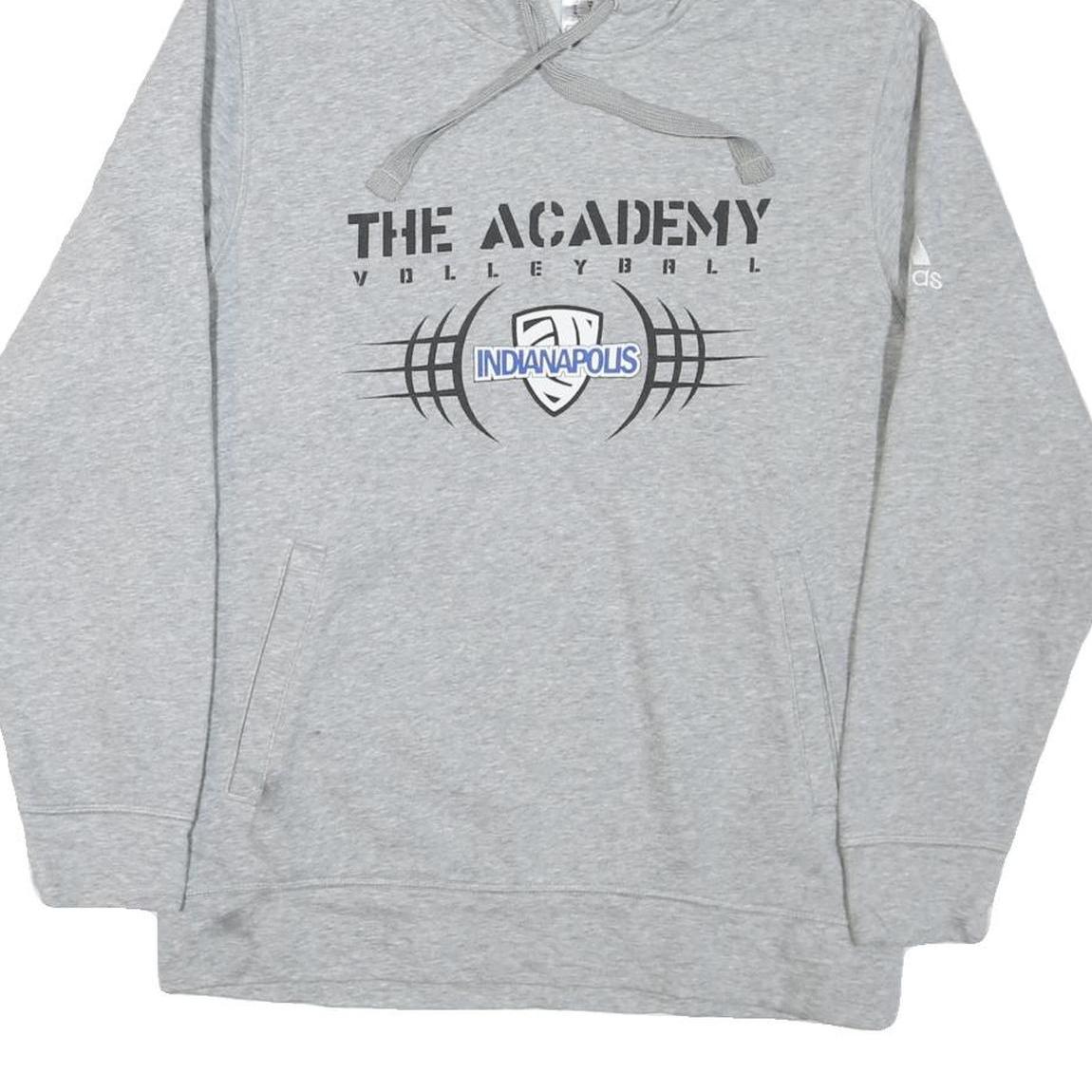 ADIDAS Mens Grey The Academy Volleyball Indianapolis Hoodie M Cotton Blend