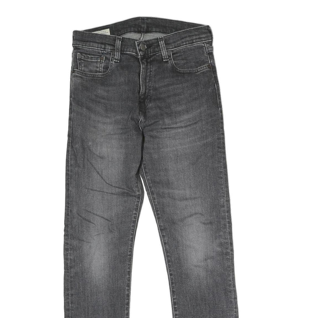 LEVI'S 512 BIG E Mens Jeans Grey Regular Skinny Denim Medium W29 L30 Zip Closure